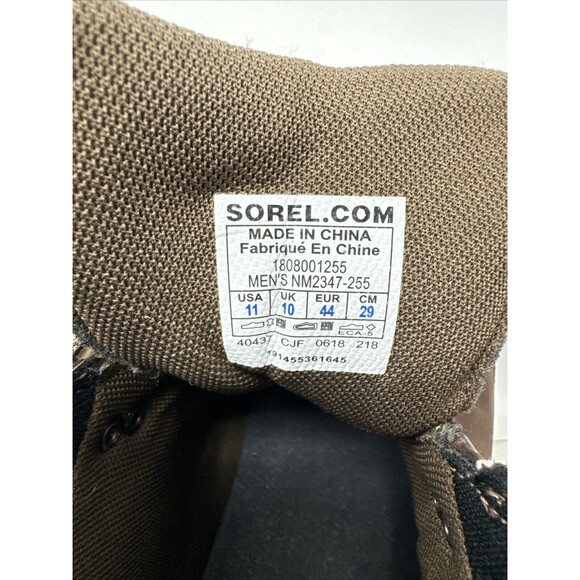 Mens SOREL Madson Sport Hiker Black Waterproof Non-Shell Boots Size 11 Brown - Picture 12 of 12